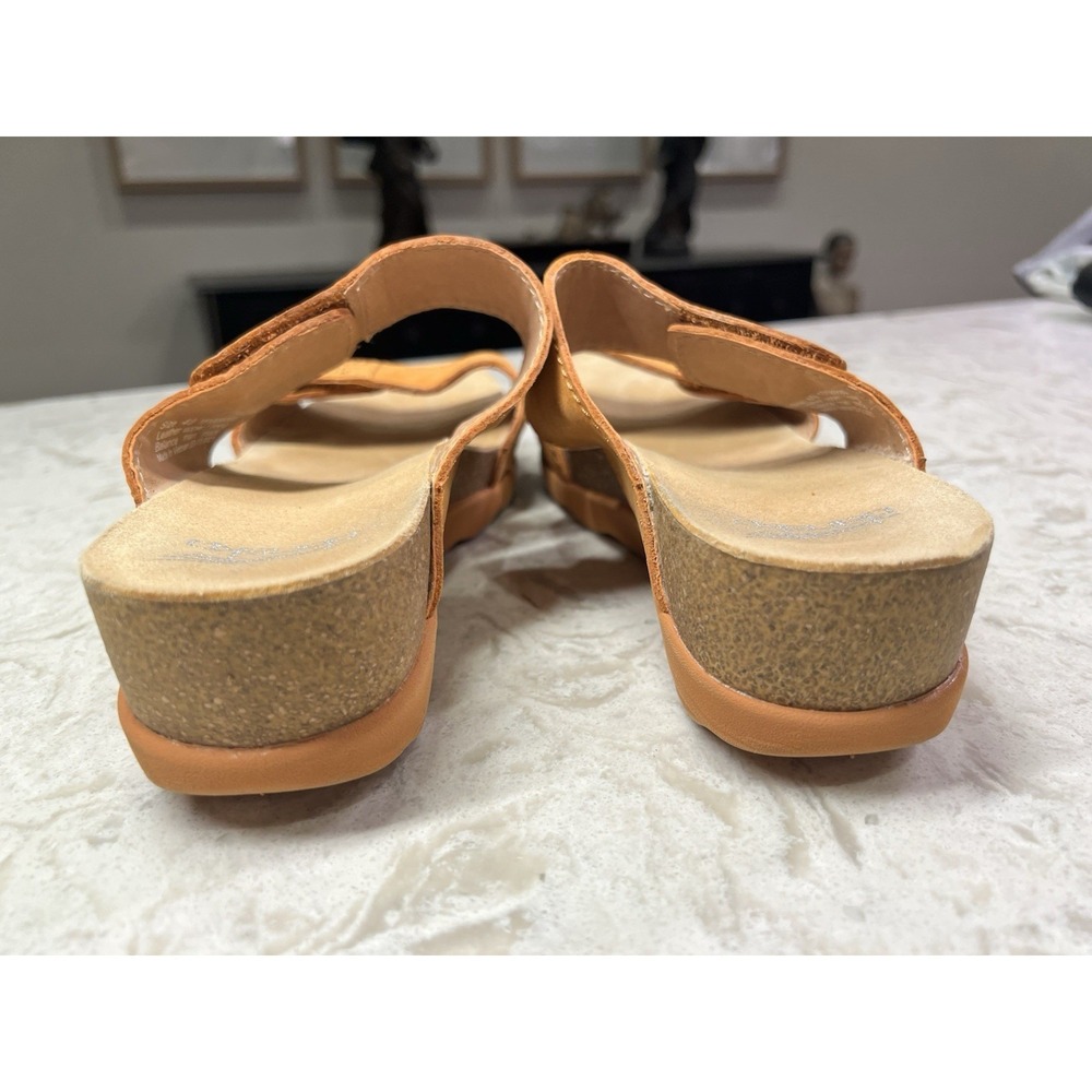 Dansko Maddy Milled Nubuck Sandals Orange Slide Womens Size 40 (US 9.5-10) - Picture 5 of 9